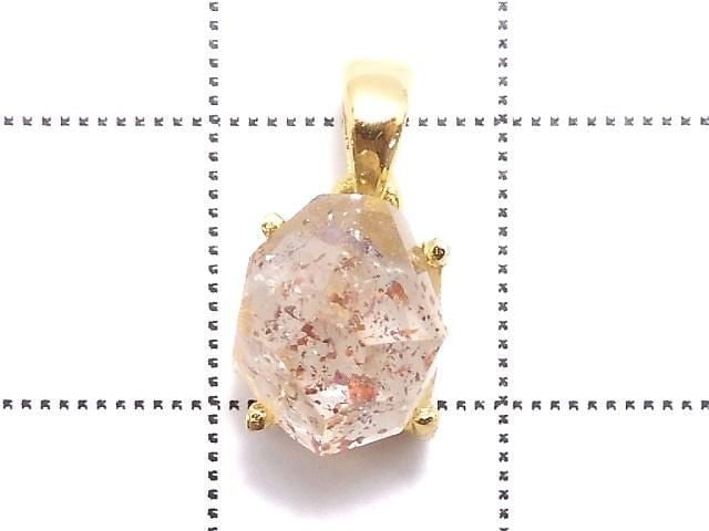 [Video][One of a kind] High Quality Lepidocrocite in Quartz AAA Pendant 18KGP NO.129
