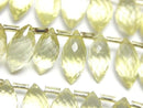 [Video]High Quality Lemon Quartz AAA Marquise Rice Faceted Briolette half or 1strand beads (aprx.7inch/17cm)