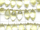 [Video]High Quality Lemon Quartz AAA Marquise Rice Faceted Briolette half or 1strand beads (aprx.7inch/17cm)