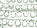 [Video] High Quality Green Amethyst AAA Pear Shape Faceted Briolette 1 strand (18 Pieces)