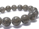 [Video][One of a kind] Pyrite in Quartz Round 12mm Bracelet NO.1