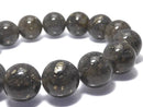 [Video][One of a kind] Pyrite in Quartz Round 14.5mm Bracelet NO.5