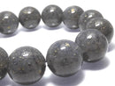 [Video][One of a kind] Pyrite in Quartz Round 16mm Bracelet NO.6
