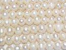 [Video] Fresh Water Pearl AA Potato 8-10mm White 1strand beads (approx. 14 inches/34 cm)