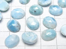 [Video]Larimar Pectolite AA++ Oval Rose Cut 10x8mm 2pcs