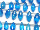 [Video] Neon Blue Apatite AAA- Marquise Rice (Smooth) half or 1strand beads (aprx.7inch/18cm)
