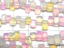 [Video] Ethiopia Multi-color Opal Rectangle Faceted half or 1strand beads (aprx.7inch/19cm)