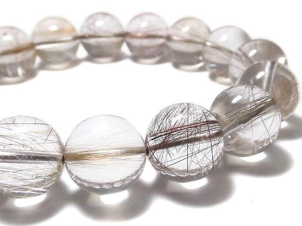 [Video][One of a kind] Multicolor Rutilated Quartz AAA Round 13.5mm Bracelet NO.15
