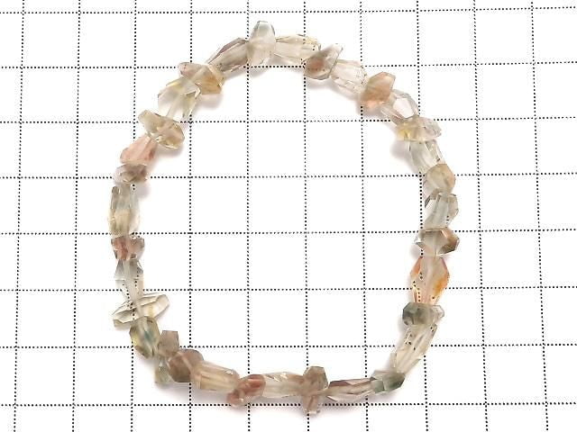 [Video][One of a kind] High Quality Oregon Sunstone AAA- Faceted Nugget Bracelet NO.4