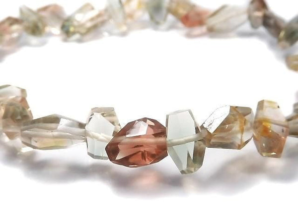 [Video][One of a kind] High Quality Oregon Sunstone AAA- Faceted Nugget Bracelet NO.6