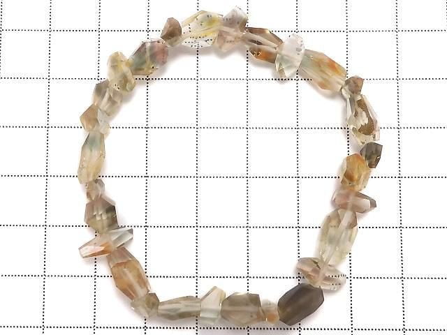 [Video][One of a kind] High Quality Oregon Sunstone AAA- Faceted Nugget Bracelet NO.10