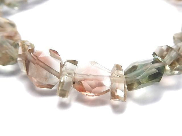 [Video][One of a kind] High Quality Oregon Sunstone AAA- Faceted Nugget Bracelet NO.15