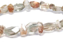 [Video][One of a kind] High Quality Oregon Sunstone AAA- Faceted Nugget Bracelet NO.17
