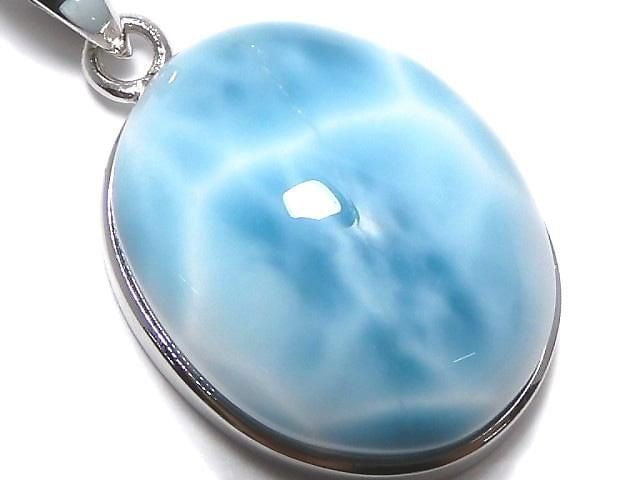 [Video][One of a kind] Larimar Pectolite AAA Pendant Silver925 NO.531