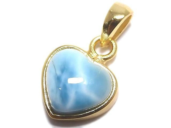 [Video][One of a kind] Larimar Pectolite AAA Pendant 18KGP NO.532