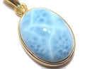 [Video][One of a kind] Larimar Pectolite AAA Pendant 18KGP NO.536