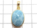 [Video][One of a kind] Larimar Pectolite AAA Pendant 18KGP NO.536