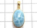 [Video][One of a kind] Larimar Pectolite AAA- Pendant 18KGP NO.539