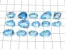 [Video][One of a kind] High Quality Swiss Blue Topaz AAA Loose stone Faceted 14pcs Set NO.1