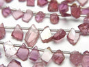 [Video]High Quality Malaya Garnet AA++ Rough Slice Faceted 1strand beads (aprx.7inch/18cm)