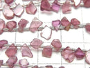 [Video]High Quality Malaya Garnet AA++ Rough Slice Faceted 1strand beads (aprx.7inch/18cm)