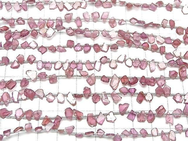 [Video]High Quality Malaya Garnet AA++ Rough Slice Faceted 1strand beads (aprx.7inch/18cm)