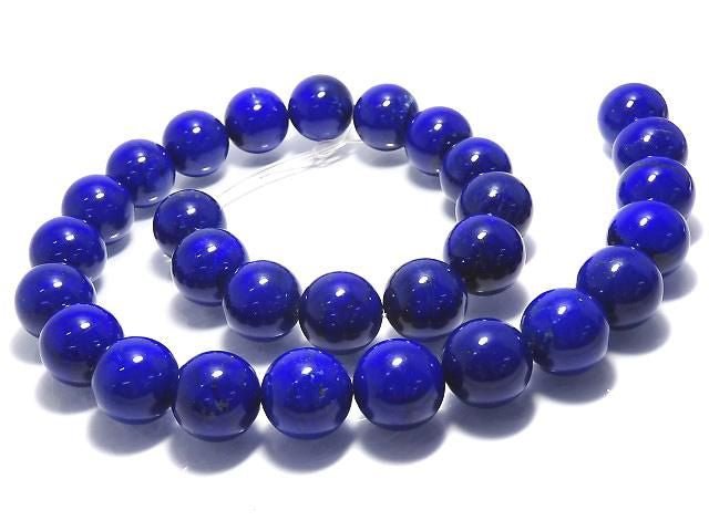 [Video][One of a kind] Lapislazuli AAAA Round 14mm 1strand beads (aprx.17inch/42cm) NO.1