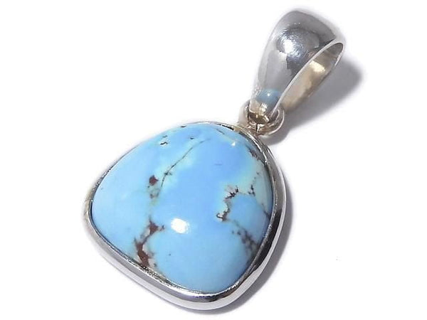 [Video][One of a kind] Kazakhstan Golden Hill Turquoise Pendant Silver925 NO.12
