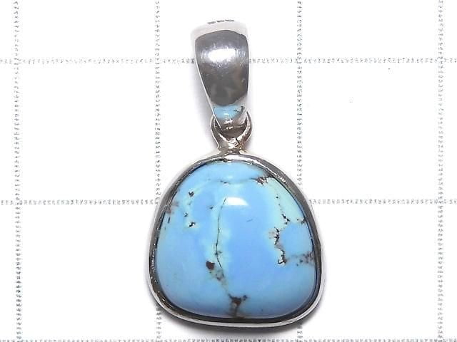 [Video][One of a kind] Kazakhstan Golden Hill Turquoise Pendant Silver925 NO.12
