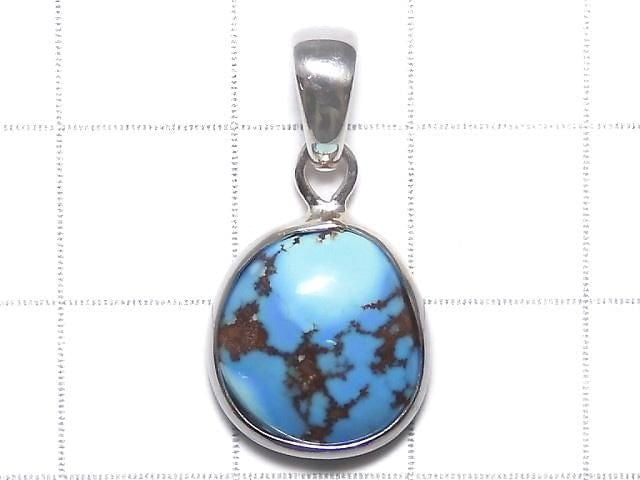 [Video][One of a kind] Kazakhstan Golden Hill Turquoise Pendant Silver925 NO.14