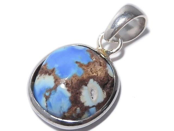 [Video][One of a kind] Kazakhstan Golden Hill Turquoise Pendant Silver925 NO.15
