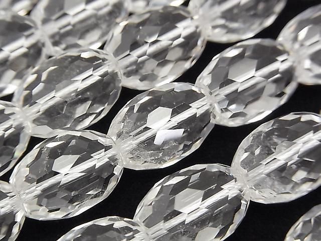 [Video] High Quality! Crystal AAA- Faceted Rice Beads 15x11x11mm 1/4"-1 strand (approx. 15 inches/36 cm)