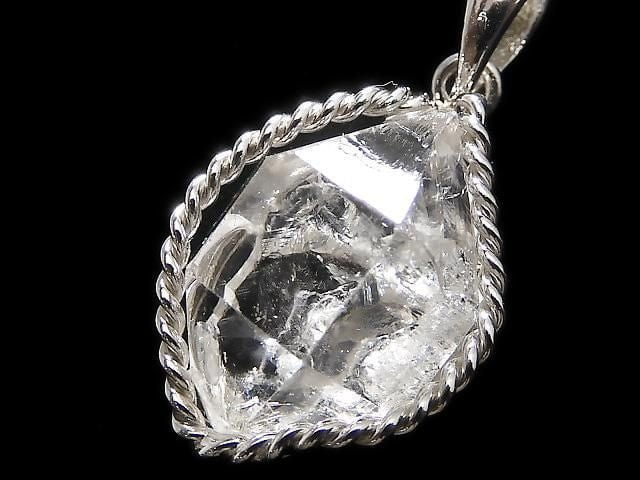 [Video][One of a kind] NYHerkimer Diamond Pendant Silver925 NO.1