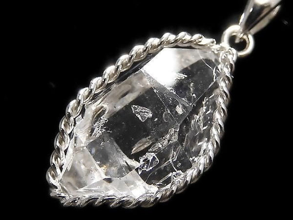 [Video][One of a kind] NYHerkimer Diamond Pendant Silver925 NO.3
