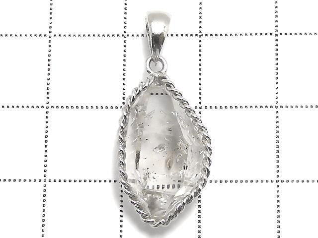 [Video][One of a kind] NYHerkimer Diamond Pendant Silver925 NO.3