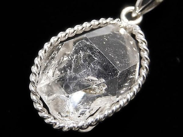 [Video][One of a kind] NYHerkimer Diamond Pendant Silver925 NO.5
