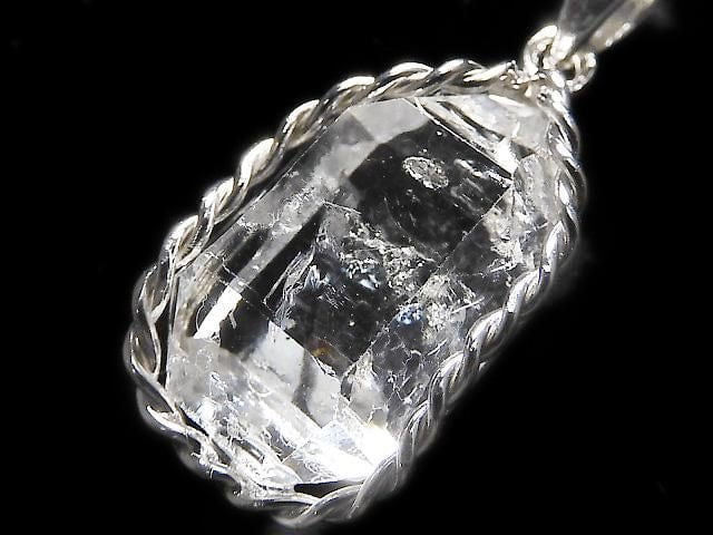 [Video][One of a kind] NYHerkimer Diamond Pendant Silver925 NO.10