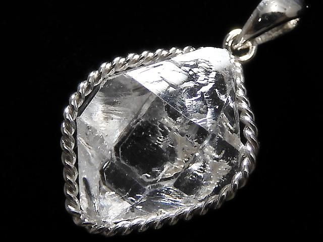 [Video][One of a kind] NYHerkimer Diamond Pendant Silver925 NO.16