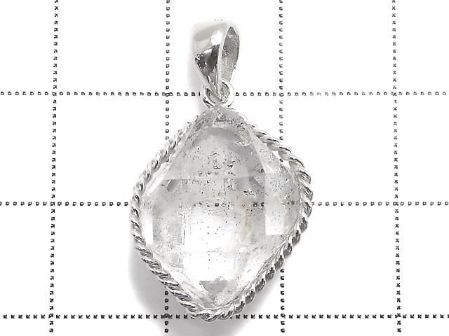 [Video][One of a kind] NYHerkimer Diamond Pendant Silver925 NO.16