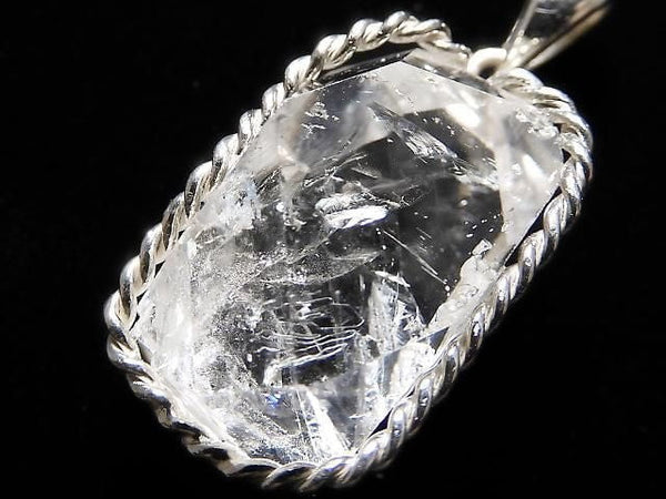 [Video][One of a kind] NYHerkimer Diamond Pendant Silver925 NO.19