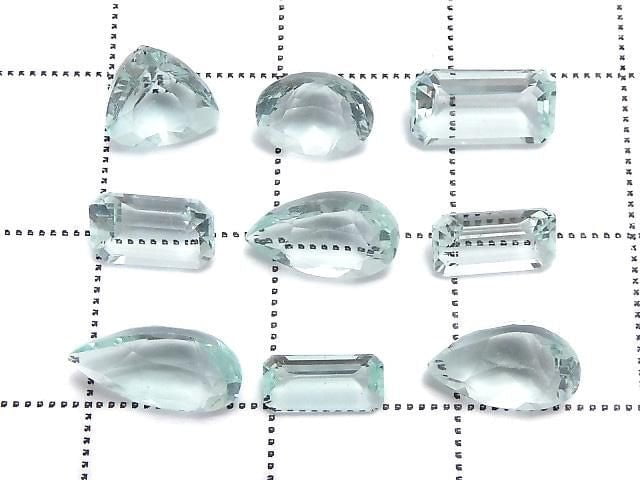[Video][One of a Kind] High Quality Color Change Fluorite Loose Stone Faceted 9pcs Set No. 13