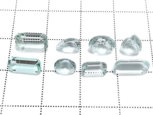 [Video][One of a Kind] High Quality Color Change Fluorite Loose Stone Faceted 8pcs Set No. 14