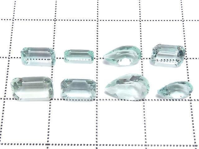 [Video][One of a Kind] High Quality Color Change Fluorite Loose Stone Faceted 8pcs Set No. 15