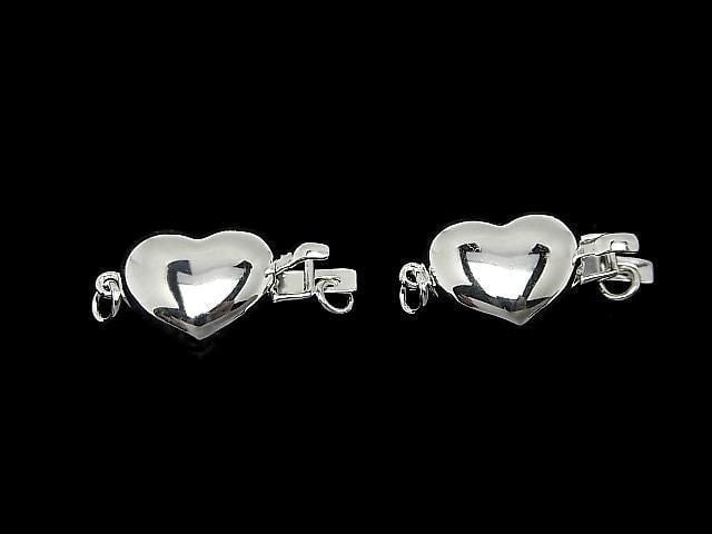 Silver925 Clasp Heart 18x9.5x5mm [No coating] 1pc