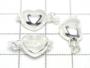 Silver925 Clasp Heart 18x9.5x5mm [No Coating] 1pc