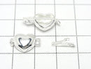 Silver925 Clasp Heart 18x9.5x5mm [No Coating] 1pc
