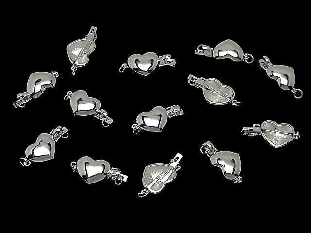 Silver925 Clasp Heart 18x9.5x5mm [No coating] 1pc