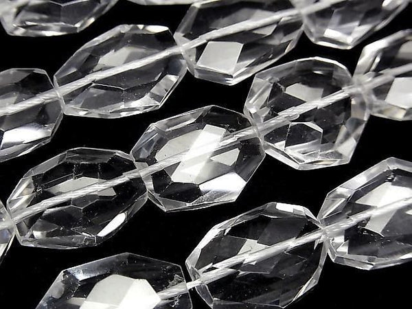 [Video] Crystal AAA- Flat Faceted Nugget 1strand beads (aprx.14inch/34cm)