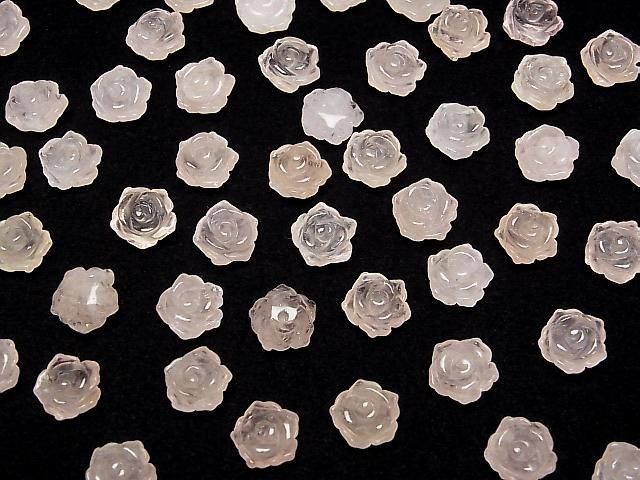 [Video] Morganite AAA Rose 10mm [half Drilled Hole] 2pcs