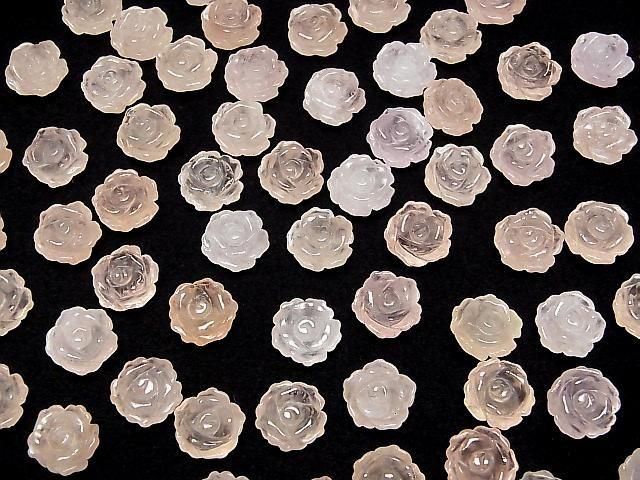 [Video] Morganite AAA Rose 12mm [half Drilled Hole] 2pcs